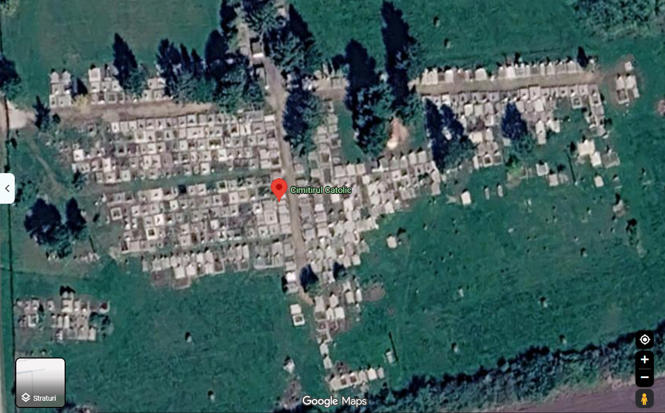 Vedere satelitară trimisă pentru cimitir